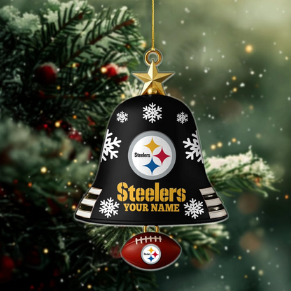 PIT X NFL Christmas Bell Ornament Custom Any Name Gifts NAK THUONGNH