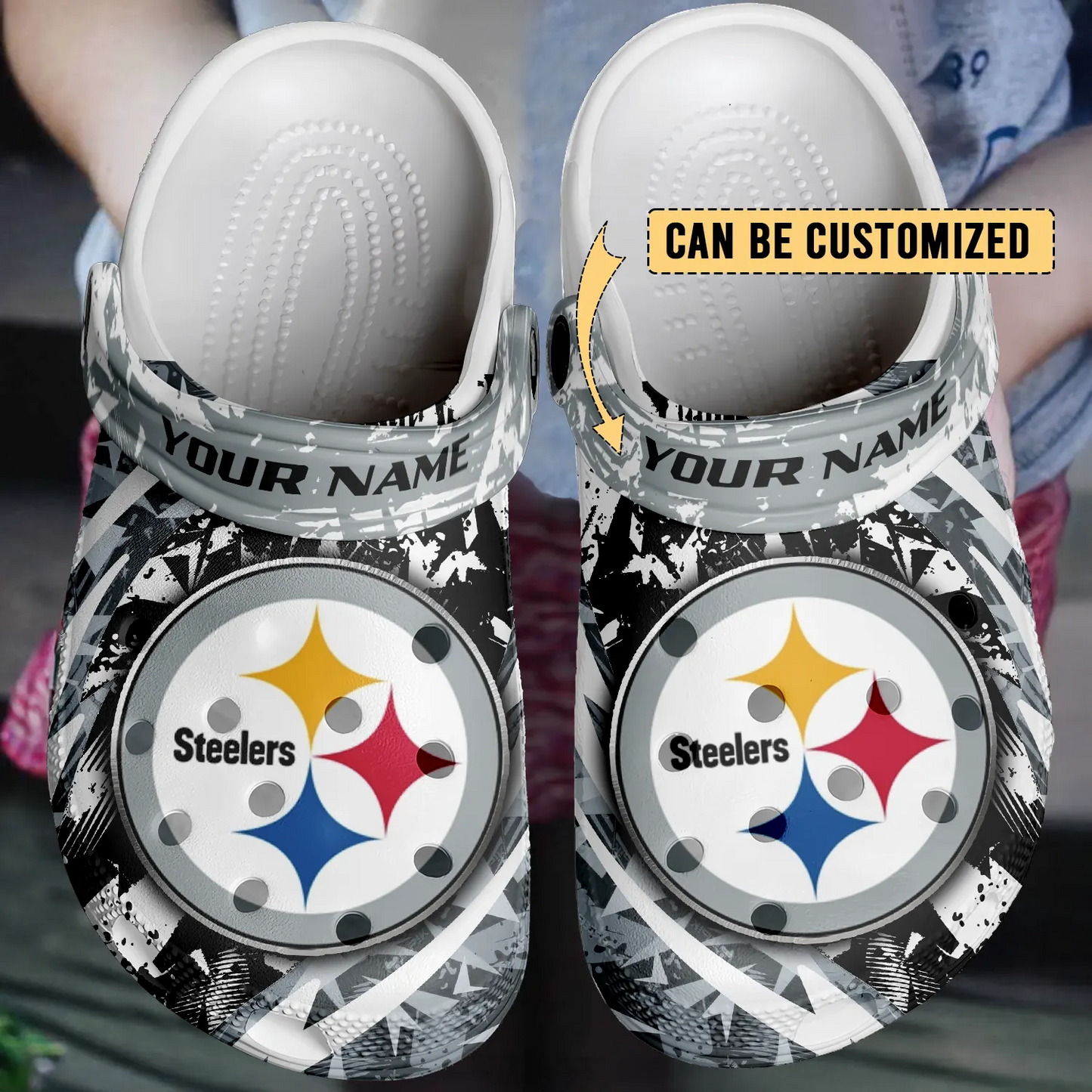 PIT x NFL Crocs Crocband Clogs Shoes DatND DVT