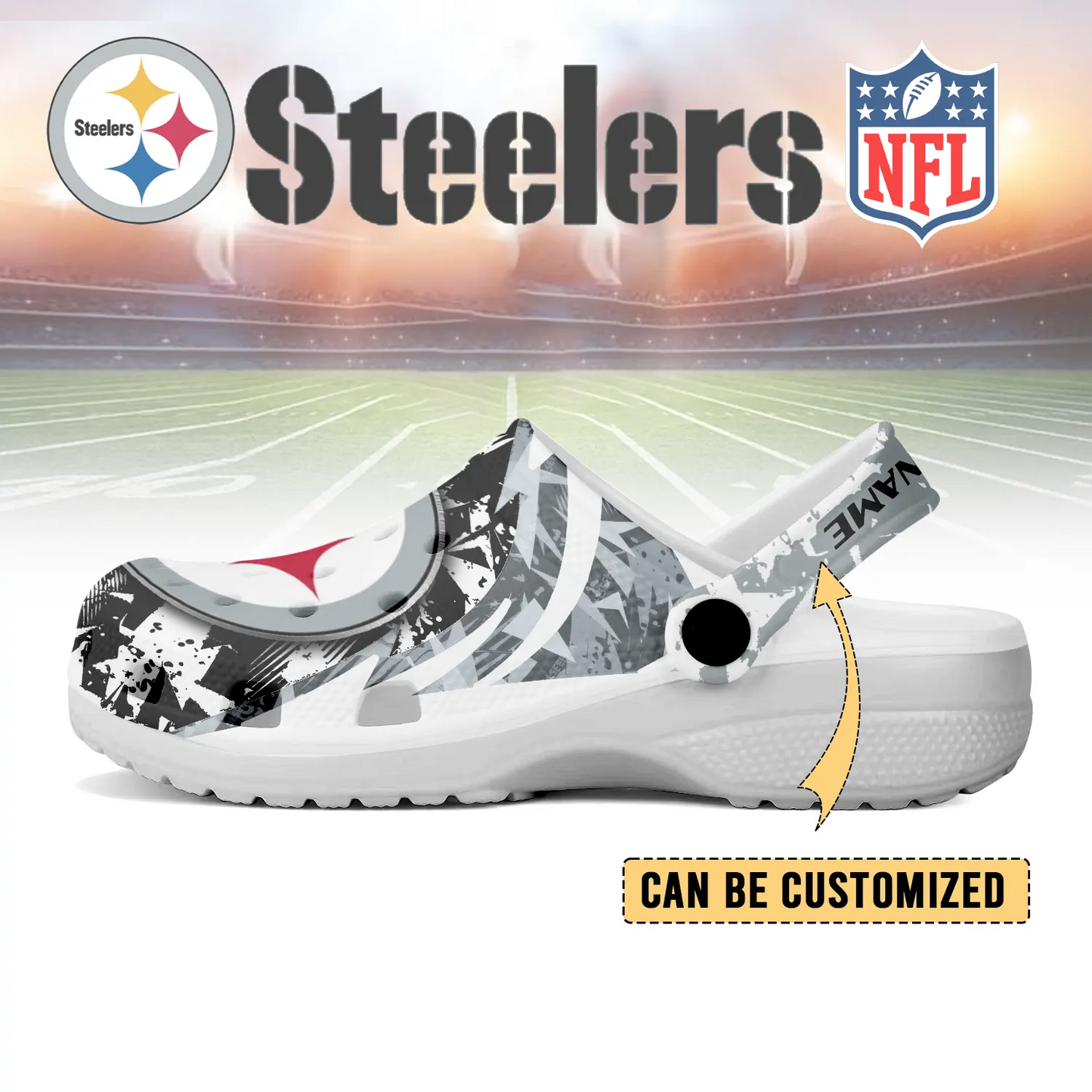 PIT x NFL Crocs Crocband Clogs Shoes DatND DVT