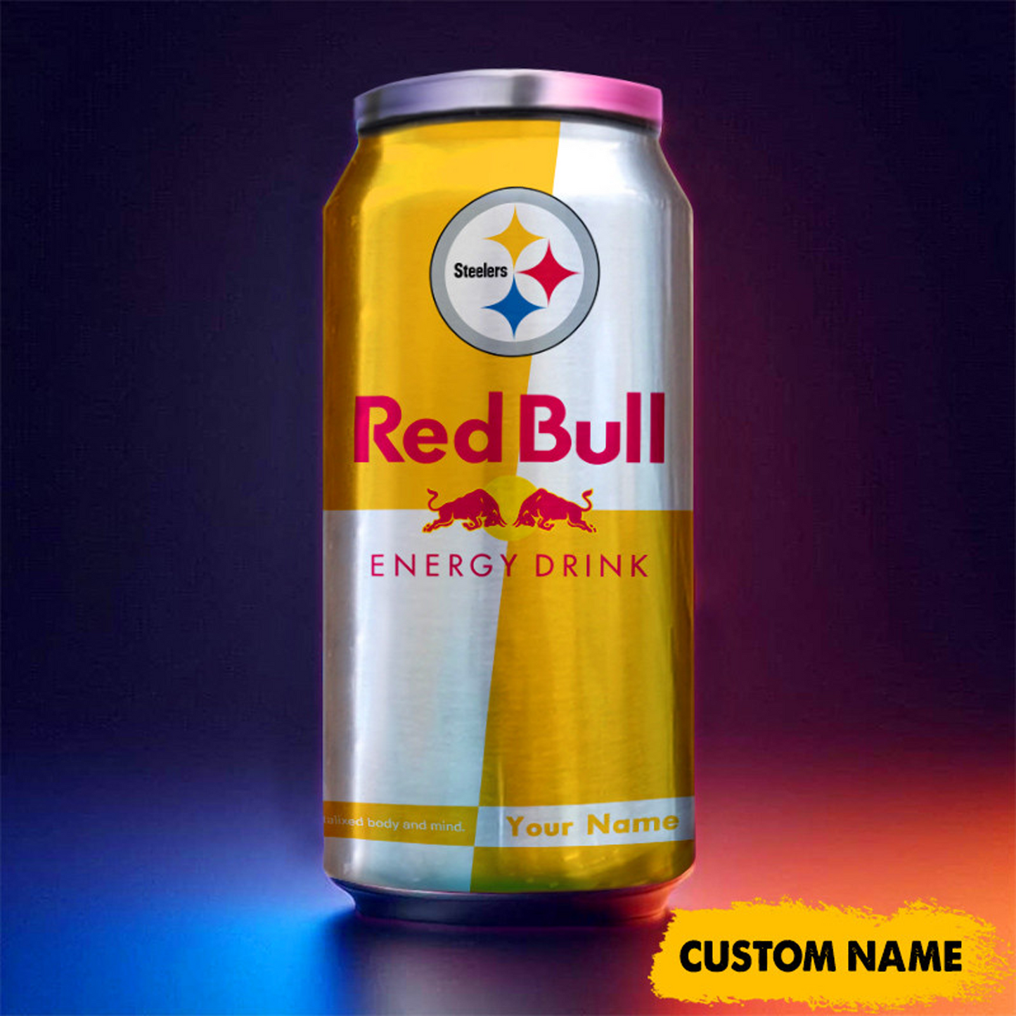 PIT x NFL Mix RedB Drink Can Tumbler Custom Any Name DATND TANTD