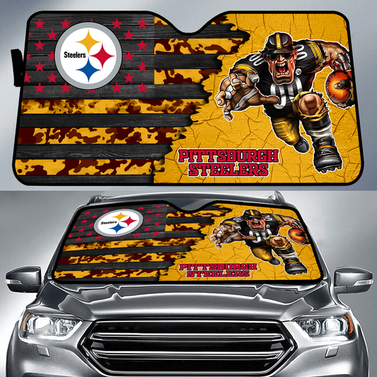 PIT x NFL Personalized Auto Sun Shade DATND TANTD