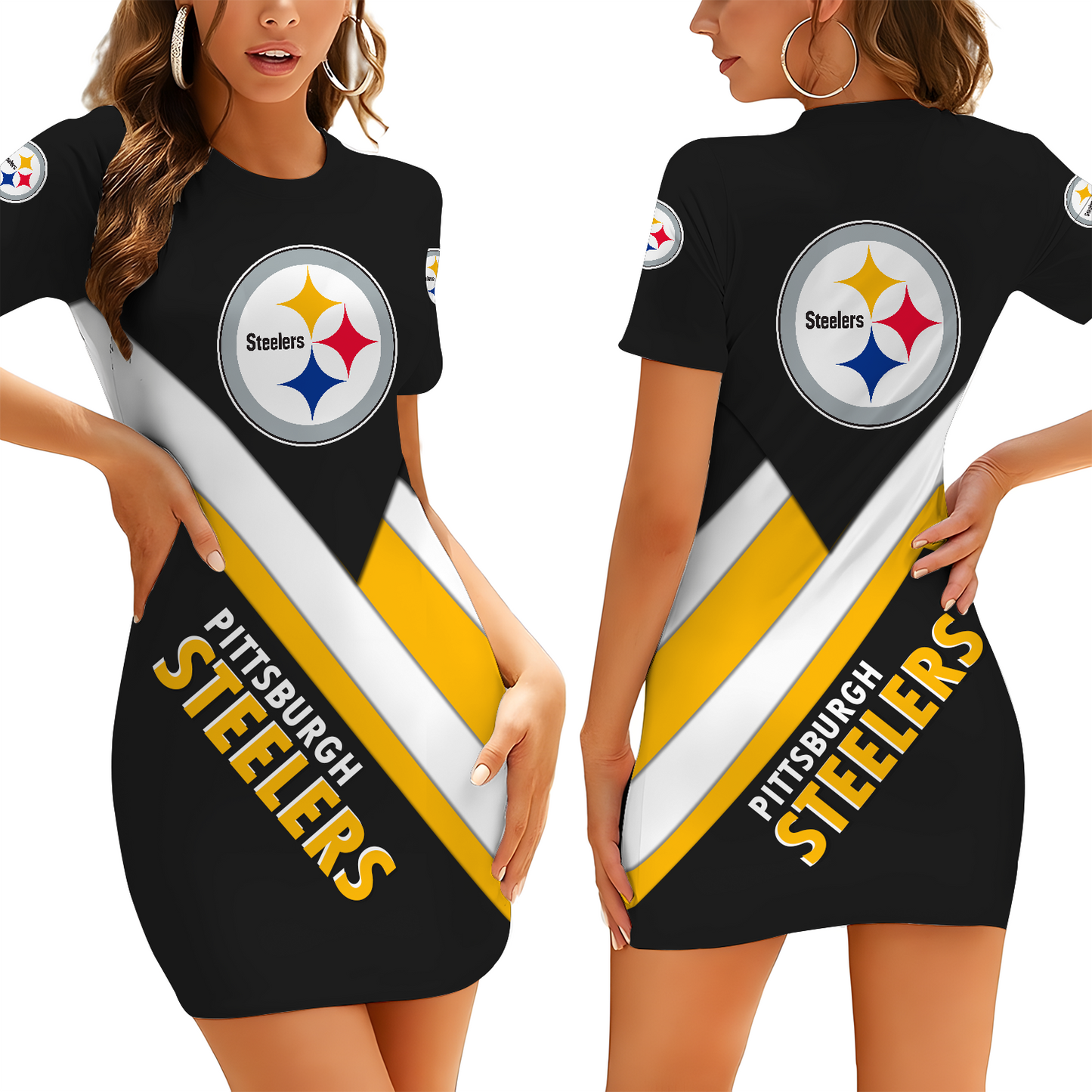 PIT X NFL Short Sleeve Bodycon Mini Dress DATND THUONGNH