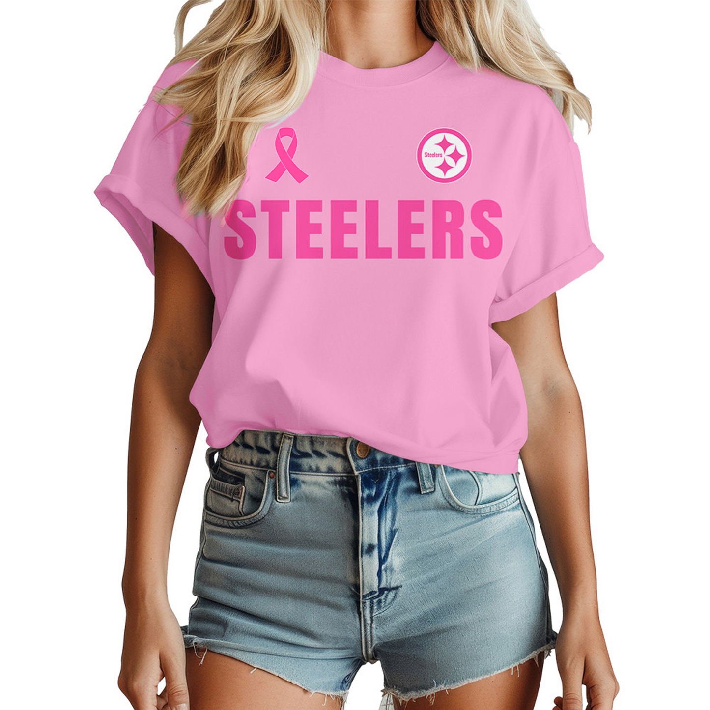PIT x NFL Tackle Breast Cancer Premium 3D Shirt DATND TANTD