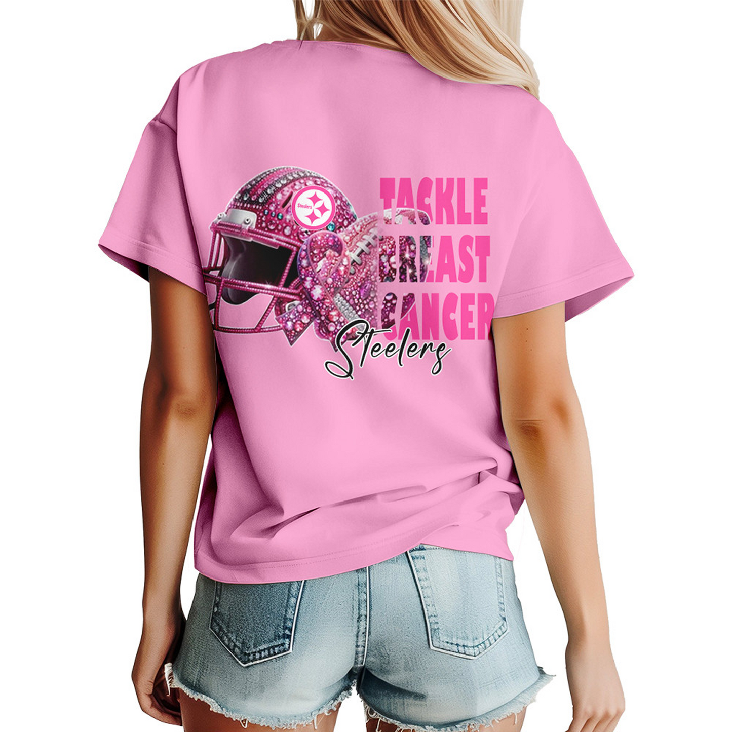 PIT x NFL Tackle Breast Cancer Premium 3D Shirt DATND TANTD