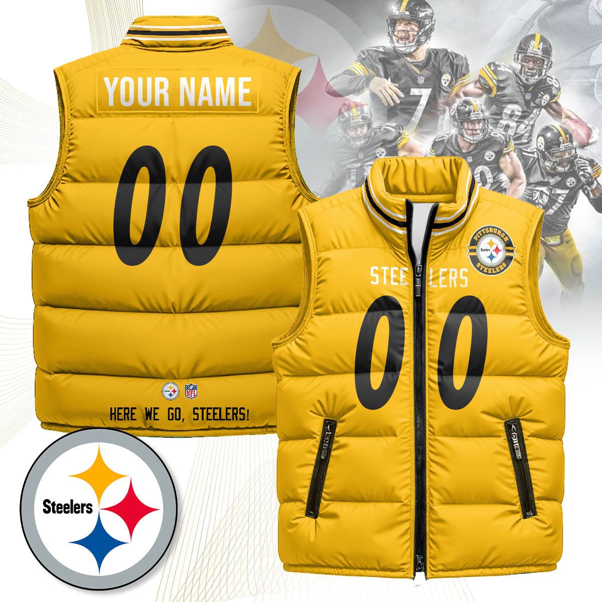 PIT x NFL Unisex Puffer Vest DatND ThuongNH