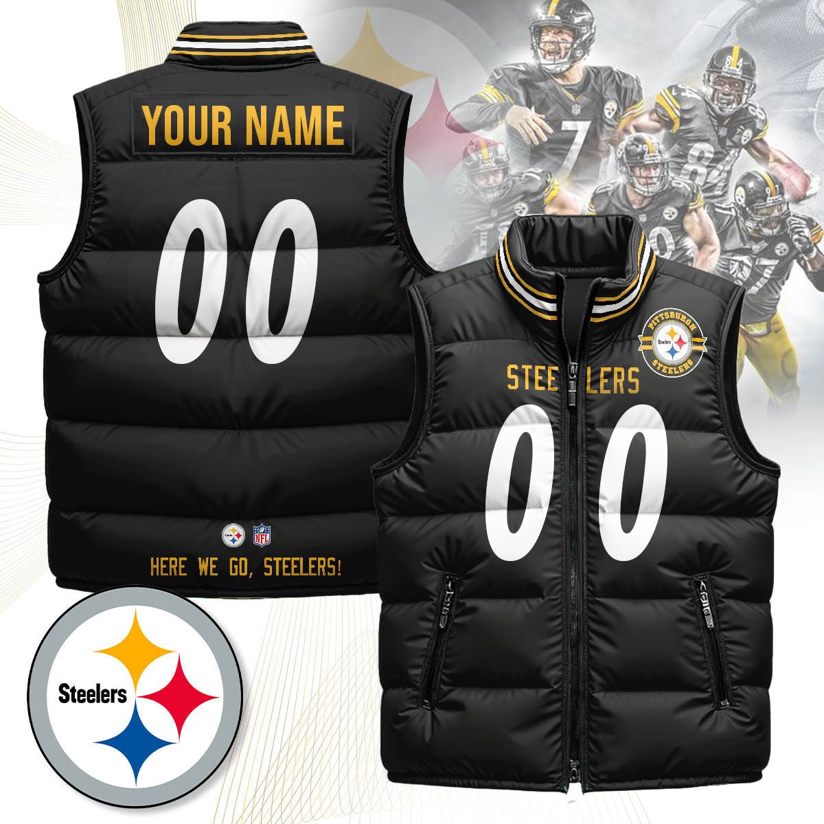 PIT x NFL Unisex Puffer Vest DatND ThuongNH