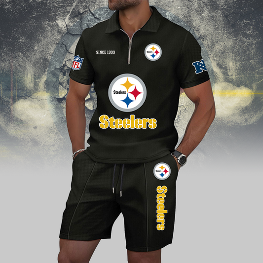 PIT x NFL Zip Polo Set DATND TANTD