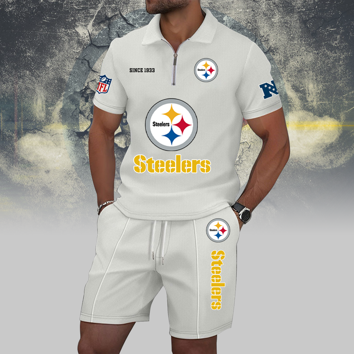 PIT x NFL Zip Polo Set DATND TANTD