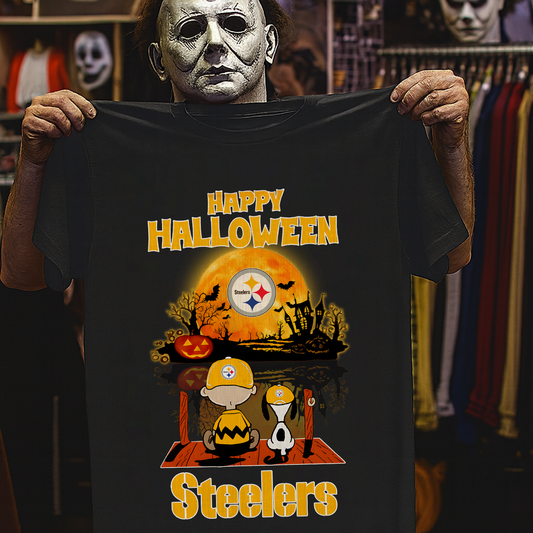 PIT X The Peanuts Snoopy And Charlie Brown Happy Halloween 2D Shirt DatND ThuongNH