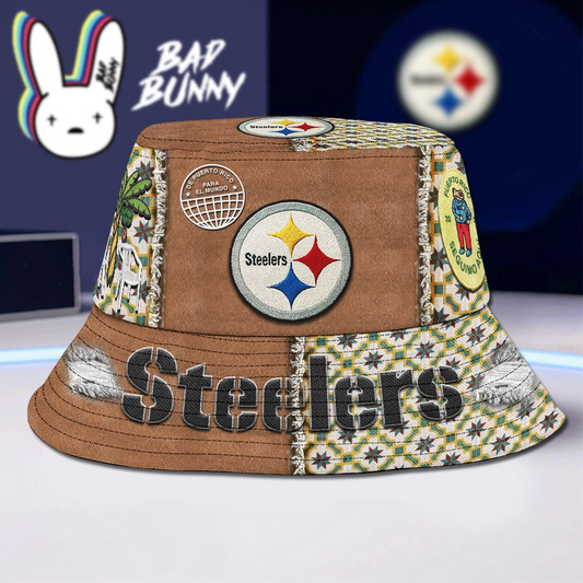 Pittsburgh Steelers Premium NFL Bad Bunny Bucket Hat NAK