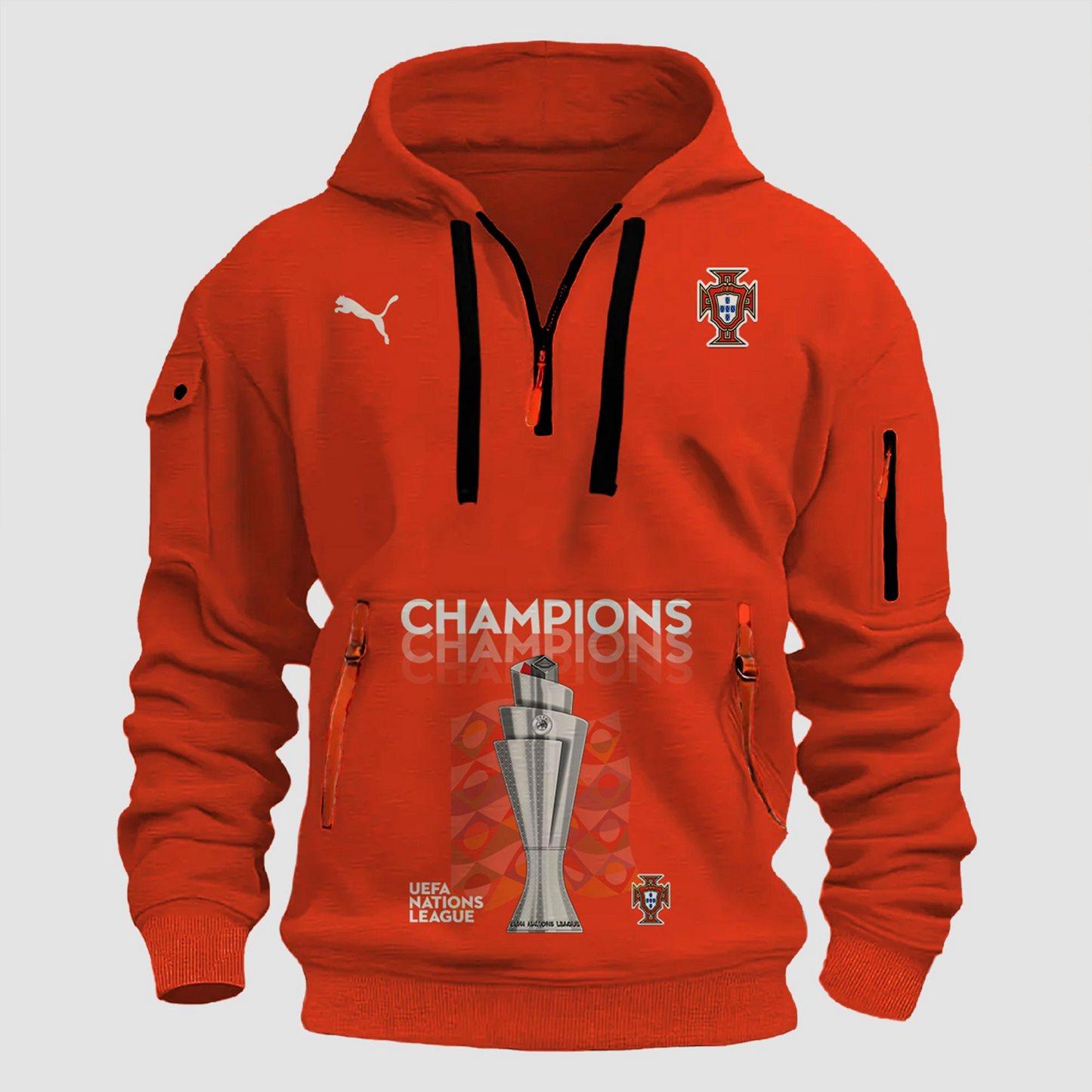 Portugal Champions UEFA Nations League Zipper Hoodie DatND DVT