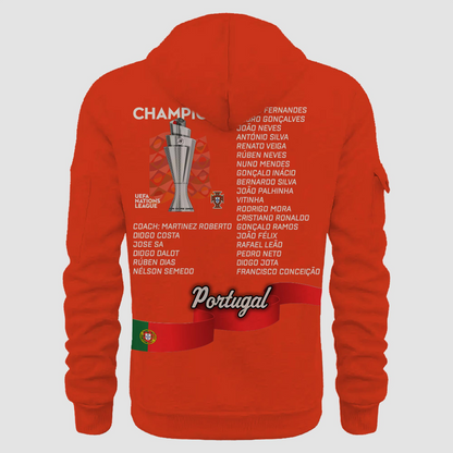 Portugal Champions UEFA Nations League Zipper Hoodie DatND DVT