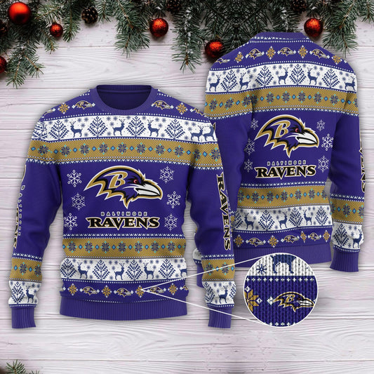 Premium NFL BAL Holiday Wool Sweater V1 NAK NHM