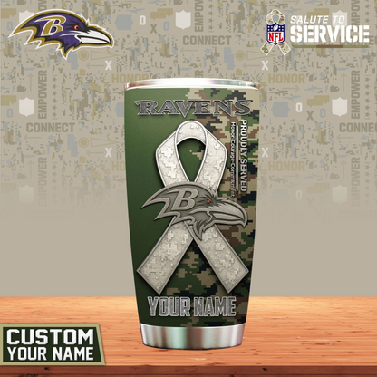 Premium NFL BAL Proudly Served Tumbler V1 NMD TTV