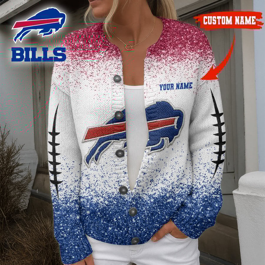 Premium NFL BUF Cozy Knit Cardigan V1 NMD NHM