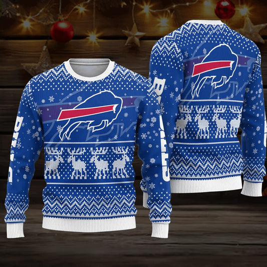 Premium NFL BUF Holiday Wool Sweater V1 NAK NHM