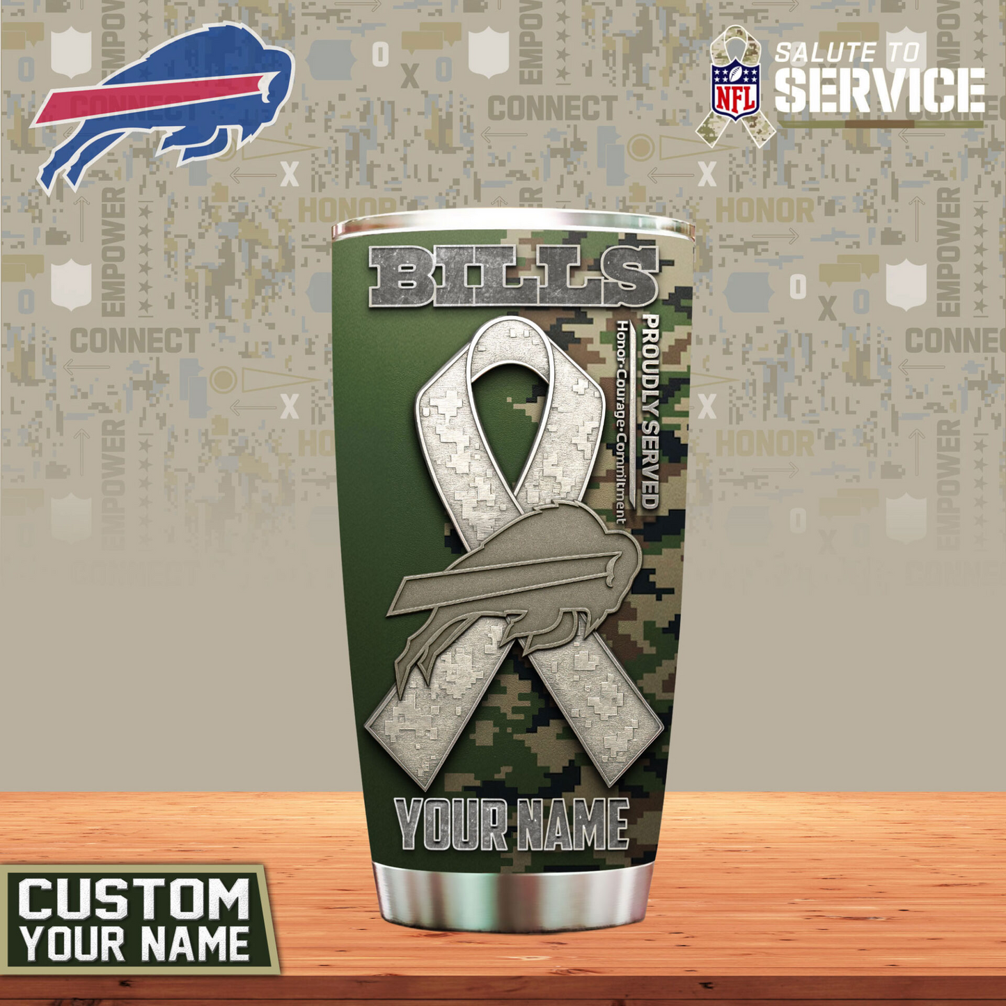 Premium NFL BUF Proudly Served Tumbler V1 NMD TTV