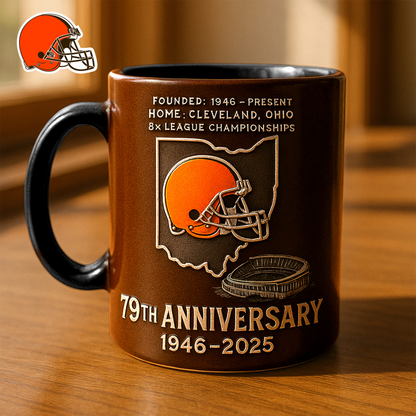 Premium NFL CLE The Anniversary Mug V1 NAK