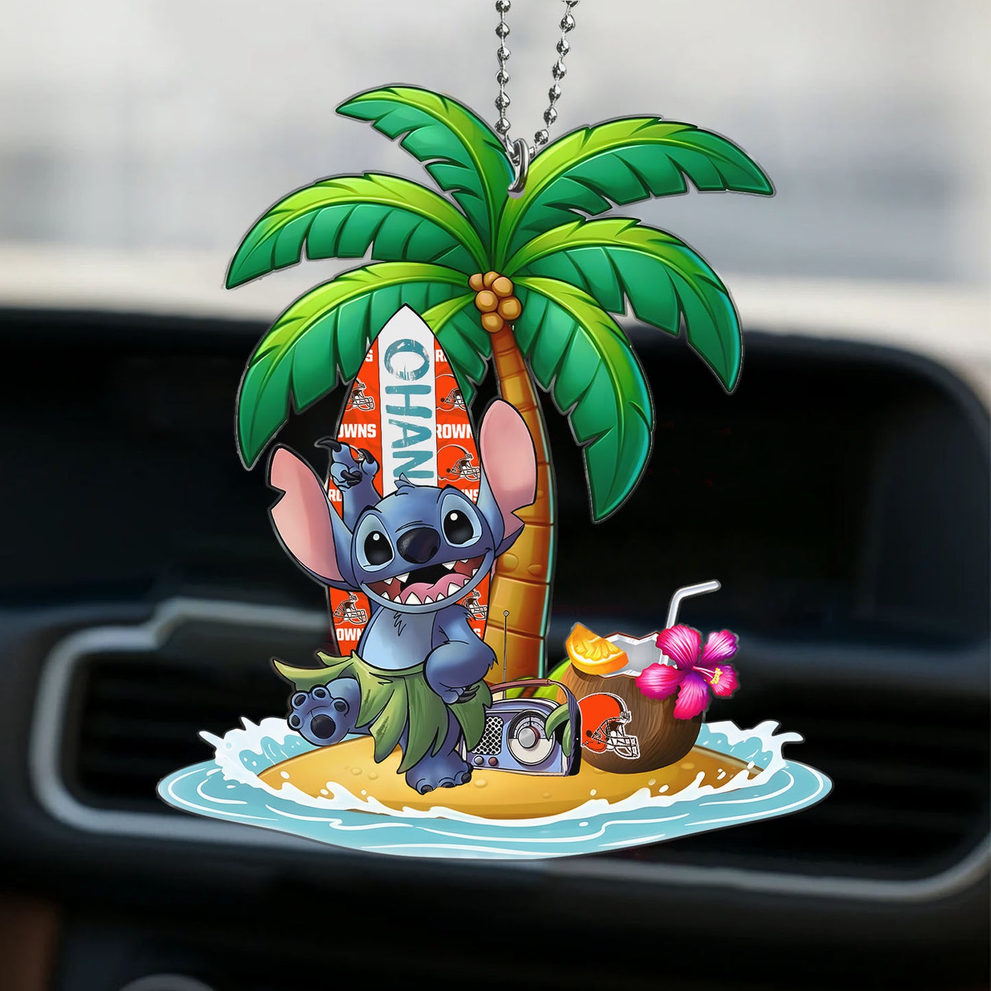 Premium NFL CLE x ST Hawai Car Ornament DatND DVT