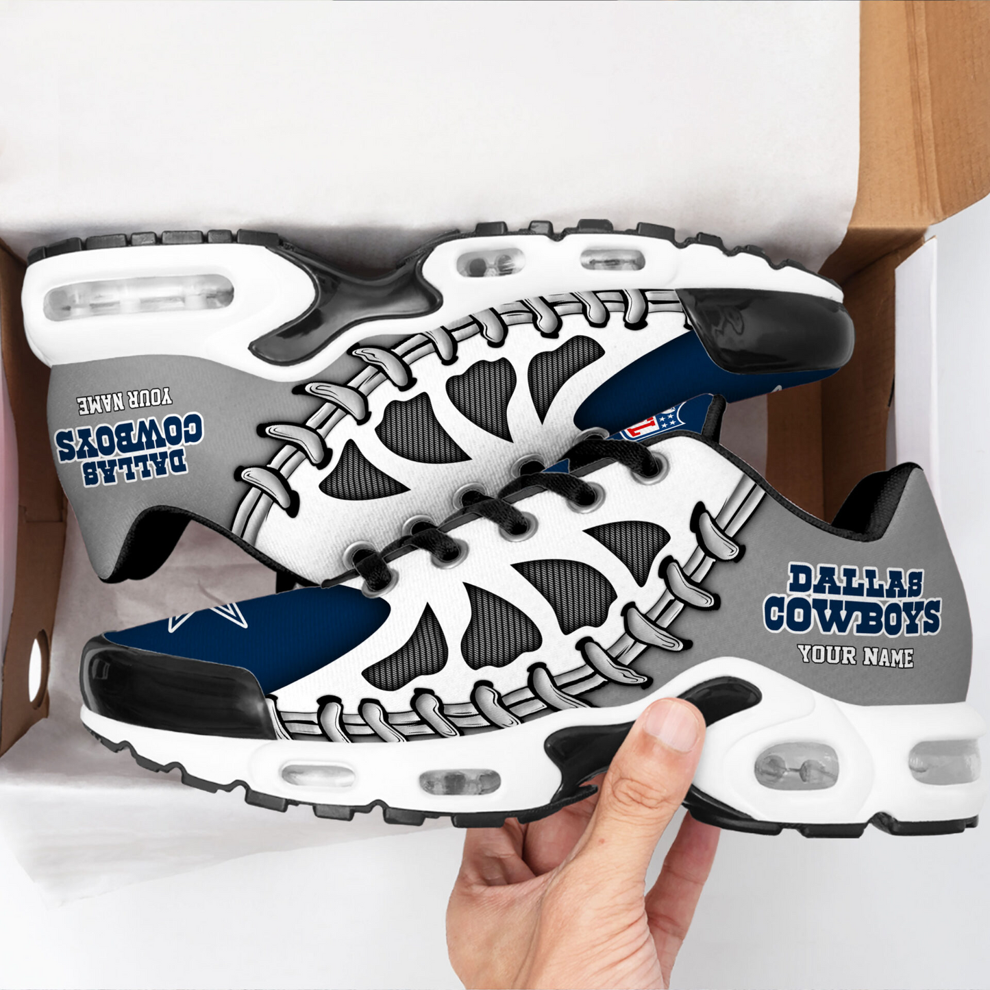 Premium NFL DAL Spine Rush Air Max Sneaker V4 NMD  TTV