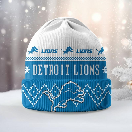 Premium NFL DET Beanie Hat V1 NMD TTV
