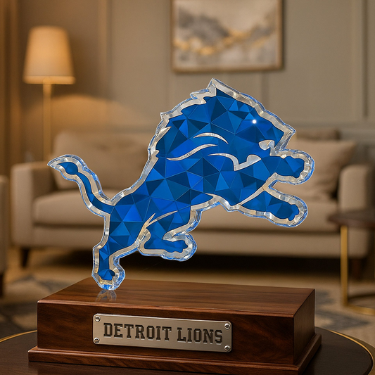 Premium NFL DET Crystal Style Desktop Ornament V1 NMD  TTV