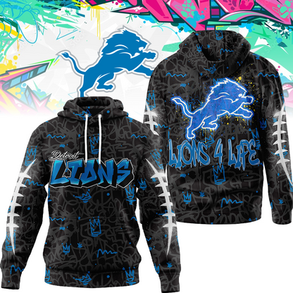 Premium NFL DET Special Graffiti Hoodie V2 NMD  TTV