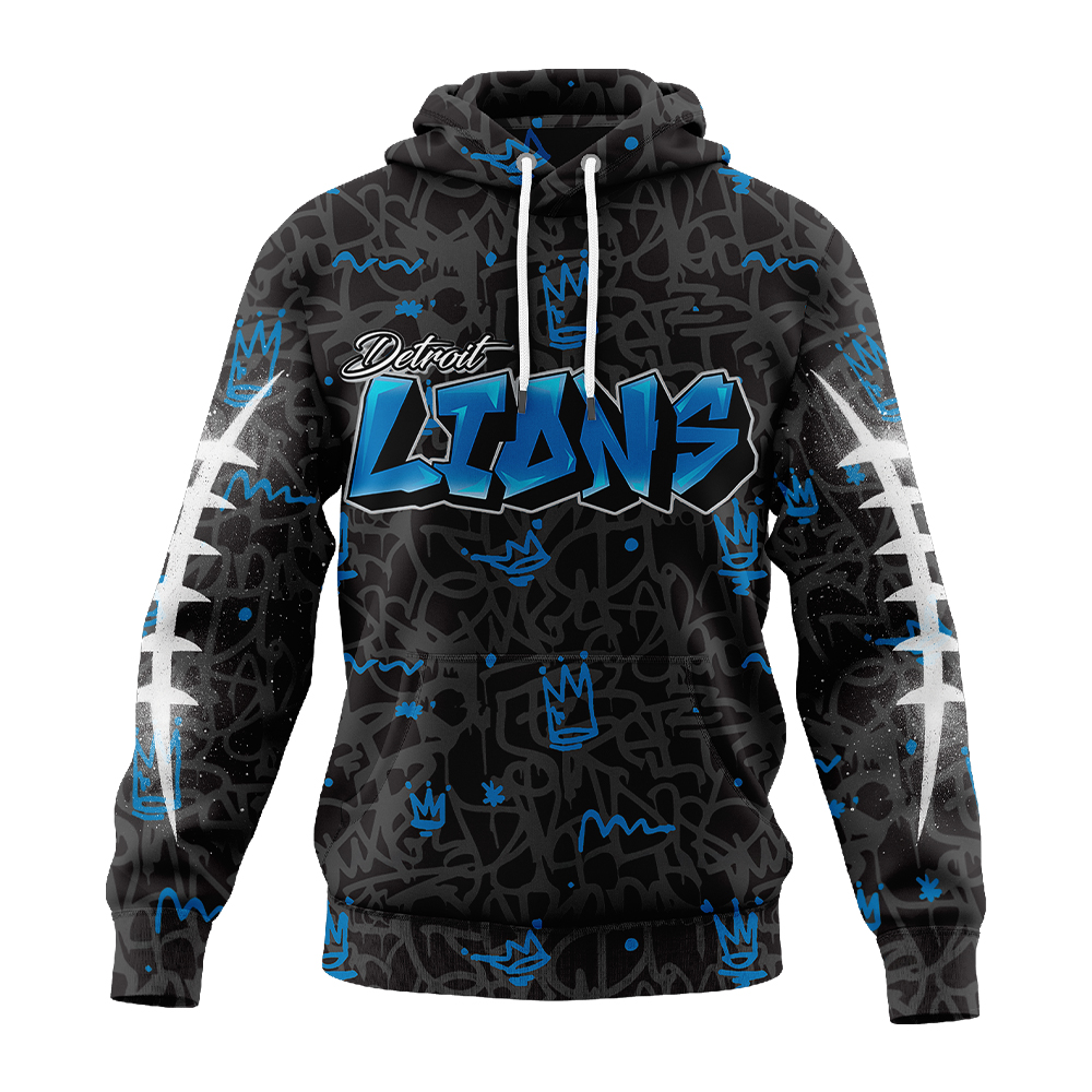 Premium NFL DET Special Graffiti Hoodie V2 NMD  TTV