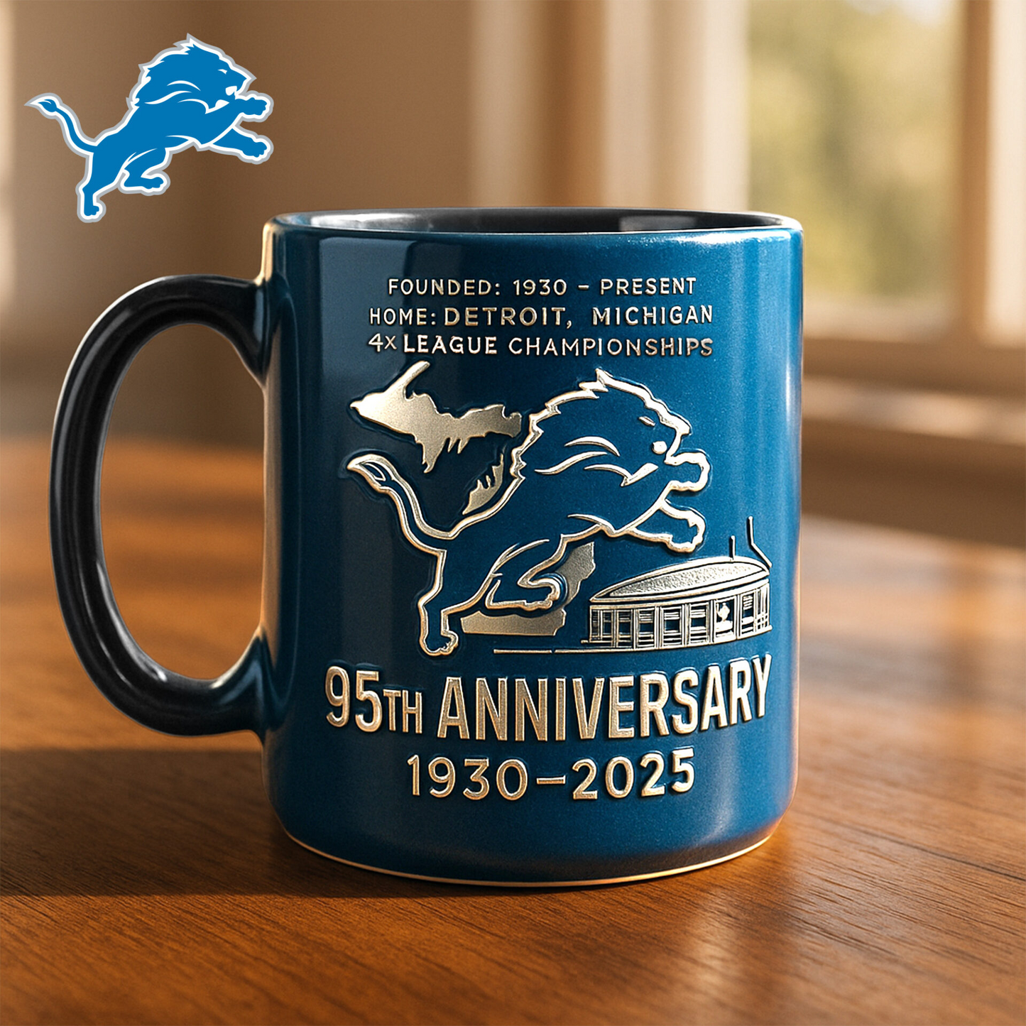 Premium NFL DET The Anniversary Mug V1 NAK