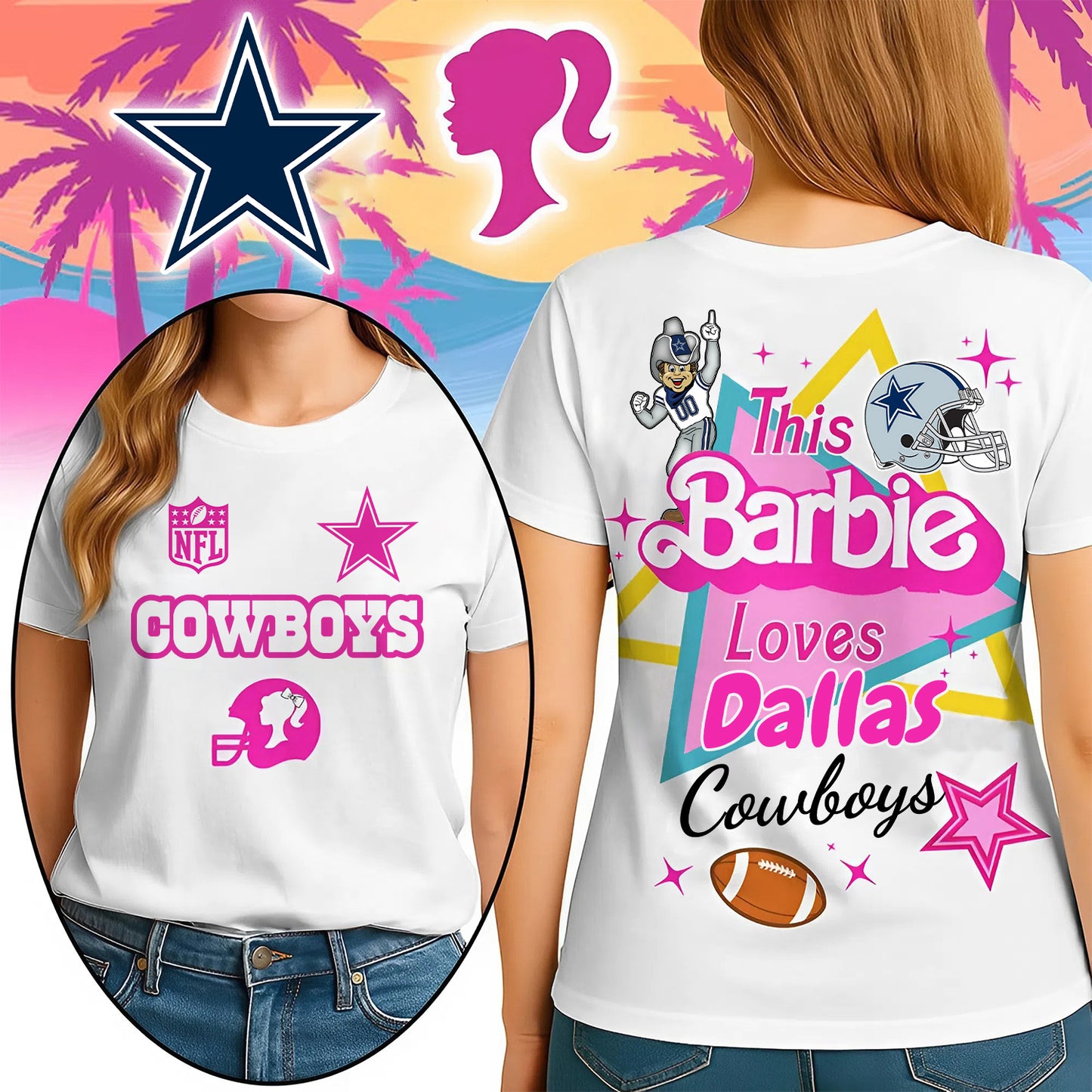 Premium NFL DLCB Barbie T-shirt V10 NMD NHM