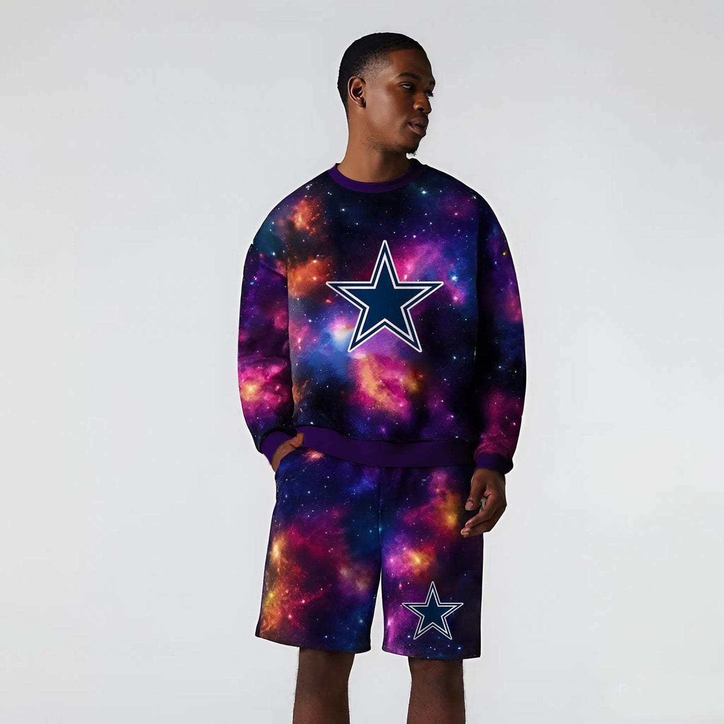 Premium NFL DLCB Full Set Long Sweatshirt And Short Pants V1 NMD NHM