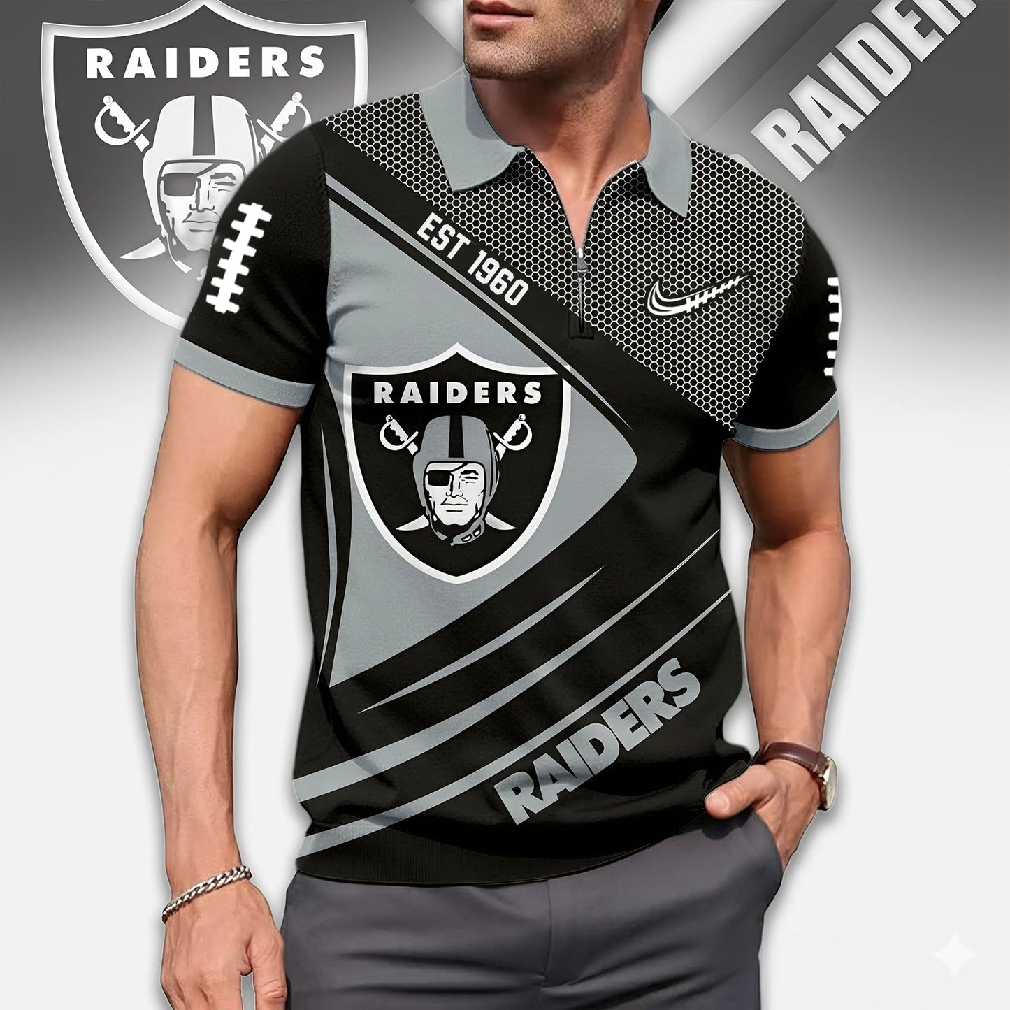 Premium NFL Game Day X LV Zipper Polo NDT NHM 3010