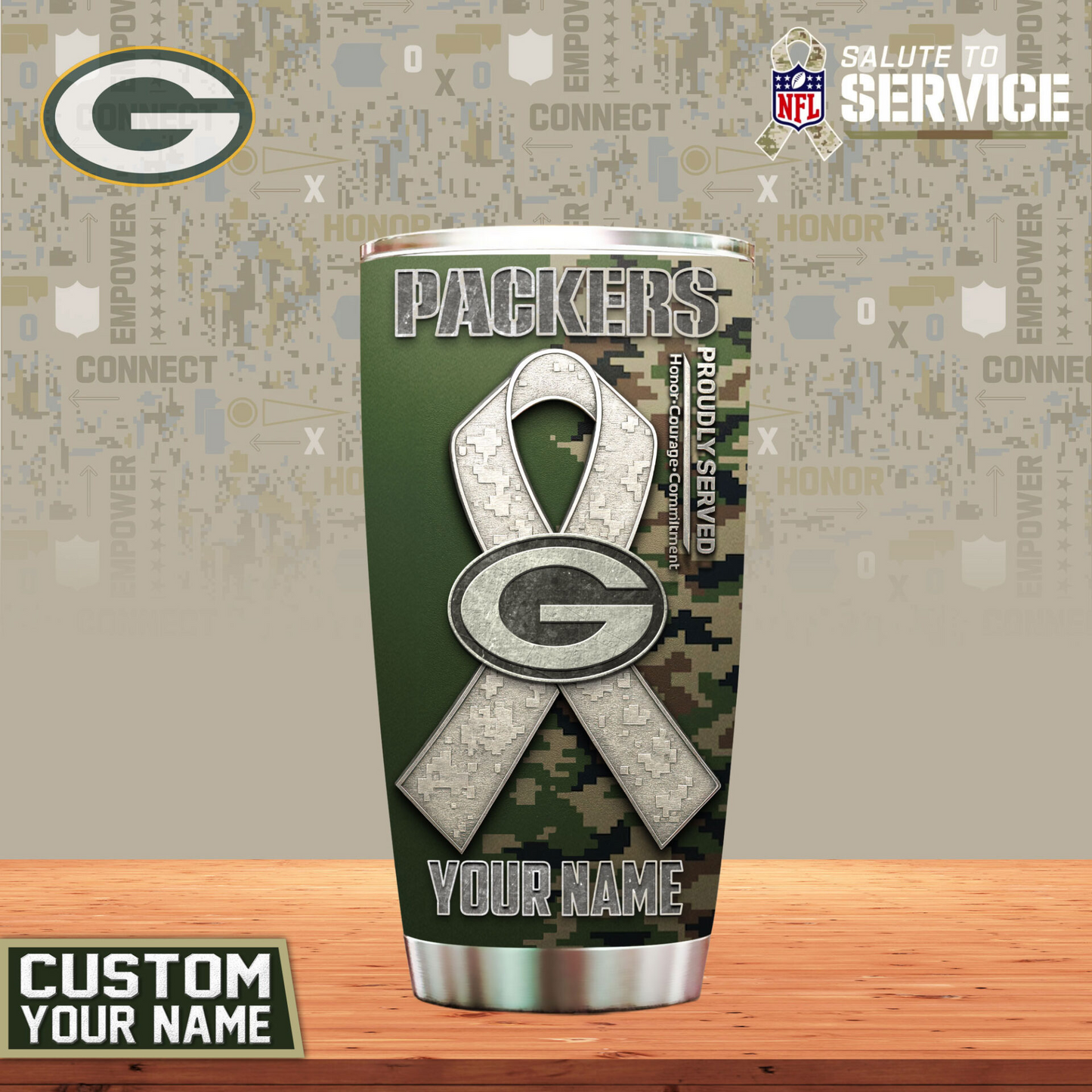 Premium NFL GB Proudly Served Tumbler V1 NMD TTV