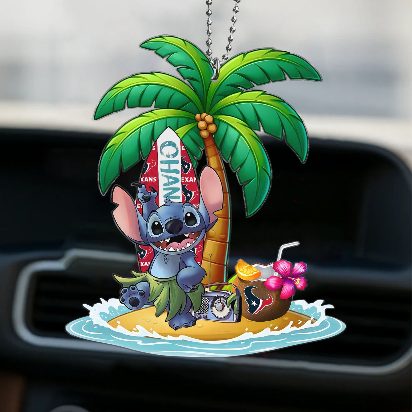 Premium NFL HOU x ST Hawai Car Ornament DatND DVT