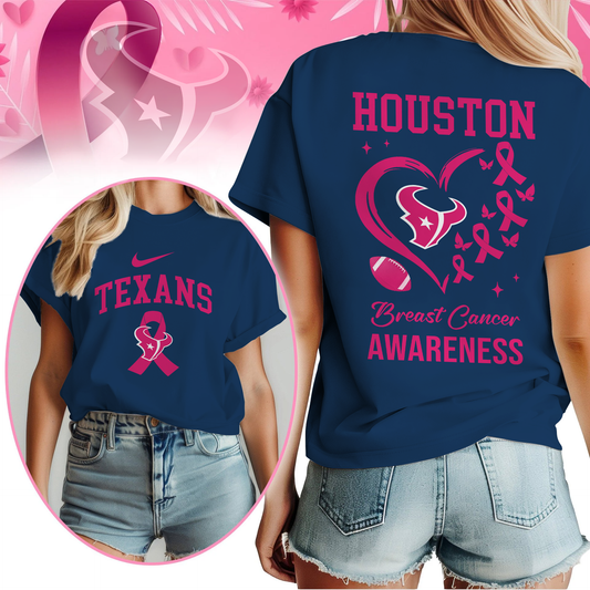Premium NFL HTX Breast Cancer T-shirt V3 NMD NTLDDT CTND1