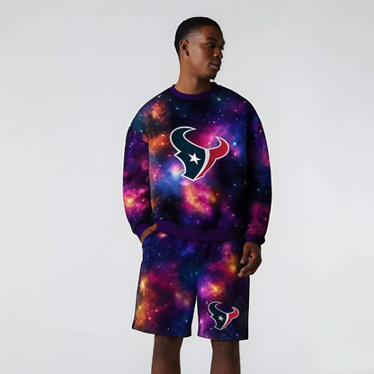 Premium NFL HTX Full Set Long Sweatshirt And Short Pants V1 NMD NHM