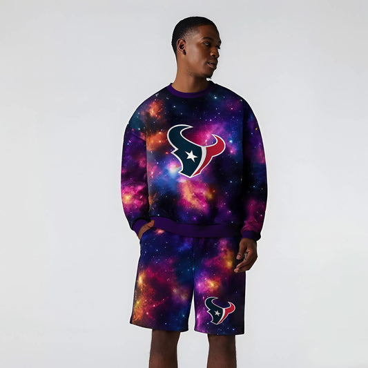 Premium NFL HTX Full Set Long Sweatshirt And Short Pants V1 NMD NHM