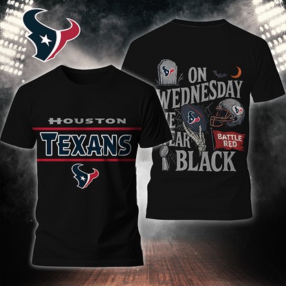 Premium NFL HTX On Wednesday We Wear Black T-shirt V4 NMD TTV