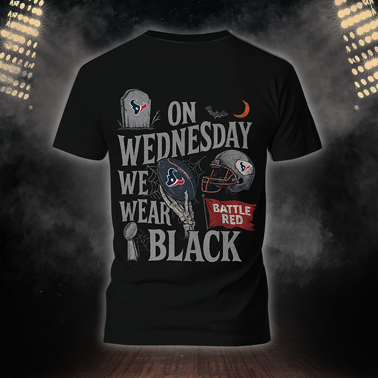 Premium NFL HTX On Wednesday We Wear Black T-shirt V4 NMD TTV