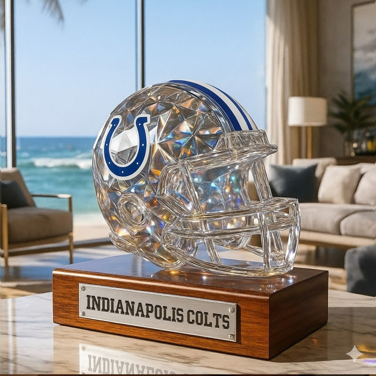 Premium NFL IND Crystal Style Desktop Ornament V1 NMD  TTV