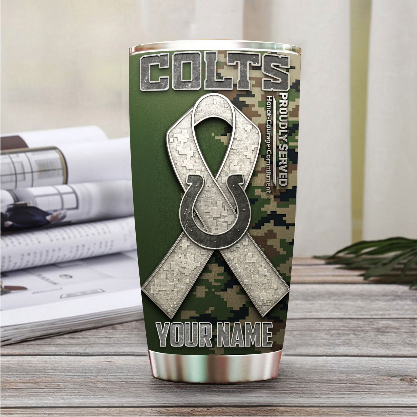 Premium NFL IND Proudly Served Tumbler V1 NMD TTV