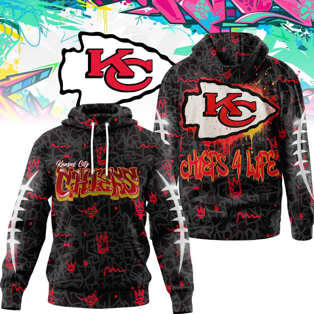 Premium NFL KC Special Graffiti Hoodie V2 NMD  TTV