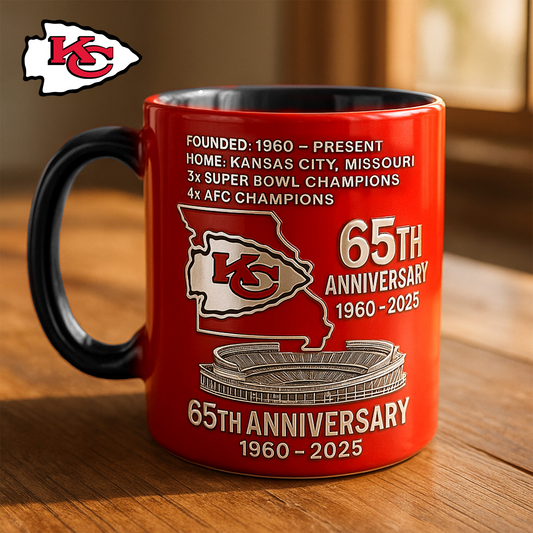 Premium NFL KC The Anniversary Mug V1 NAK