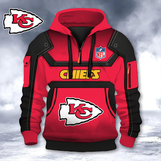 Premium NFL KCC Hoodie Half Zipper V1 NMD NHM