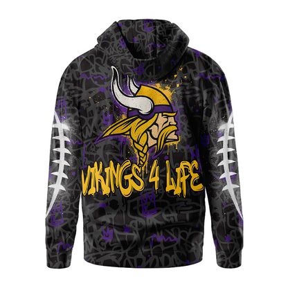 Premium NFL MIN Special Graffiti Hoodie V2 NMD  TTV