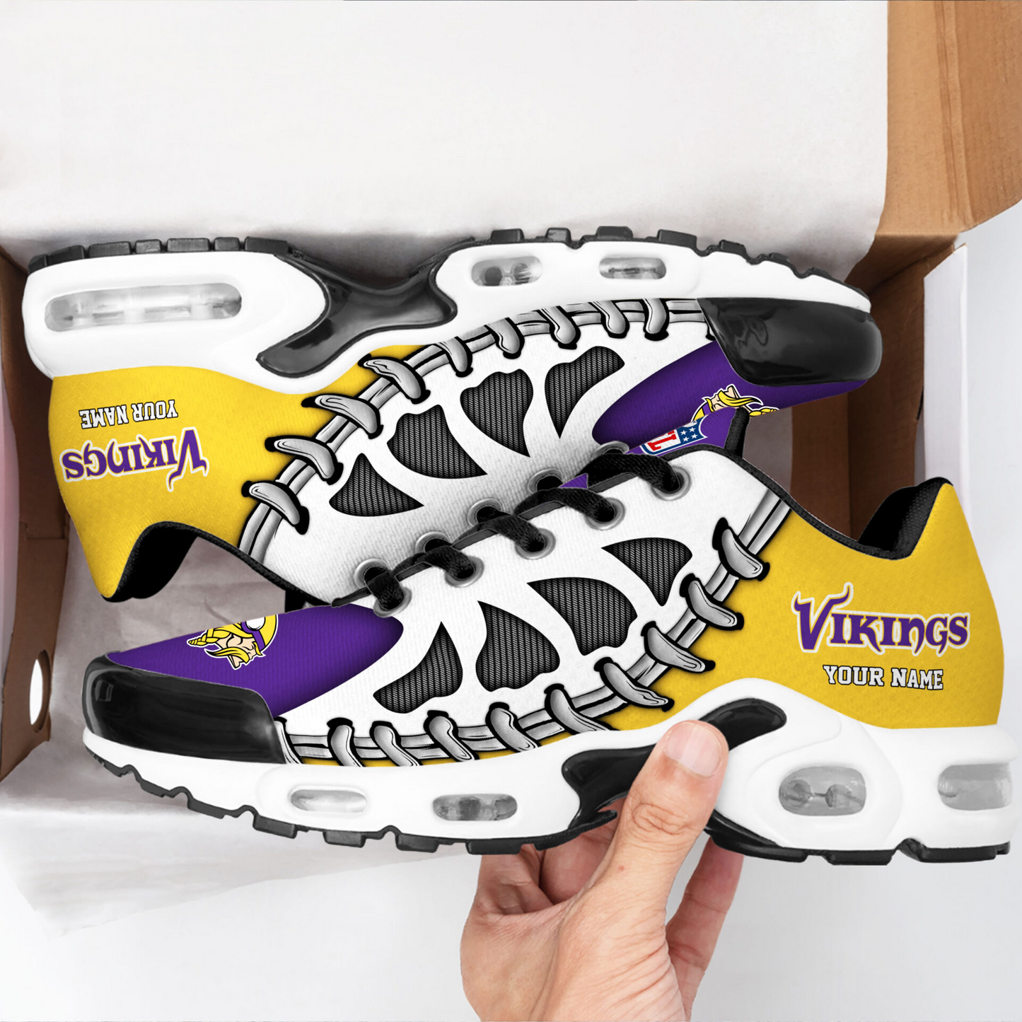 Premium NFL MIN Spine Rush Air Max Sneaker V4 NMD  TTV