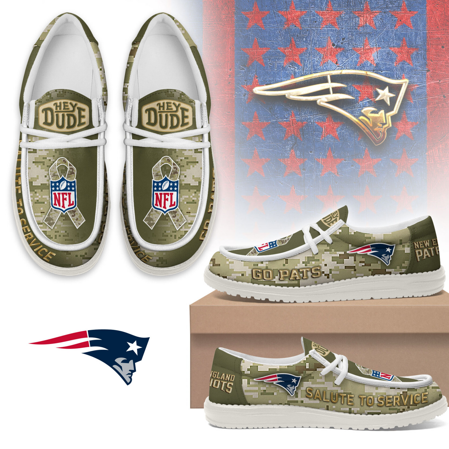 Premium NFL NE Salute to Service Loafer V2 NMD TTV