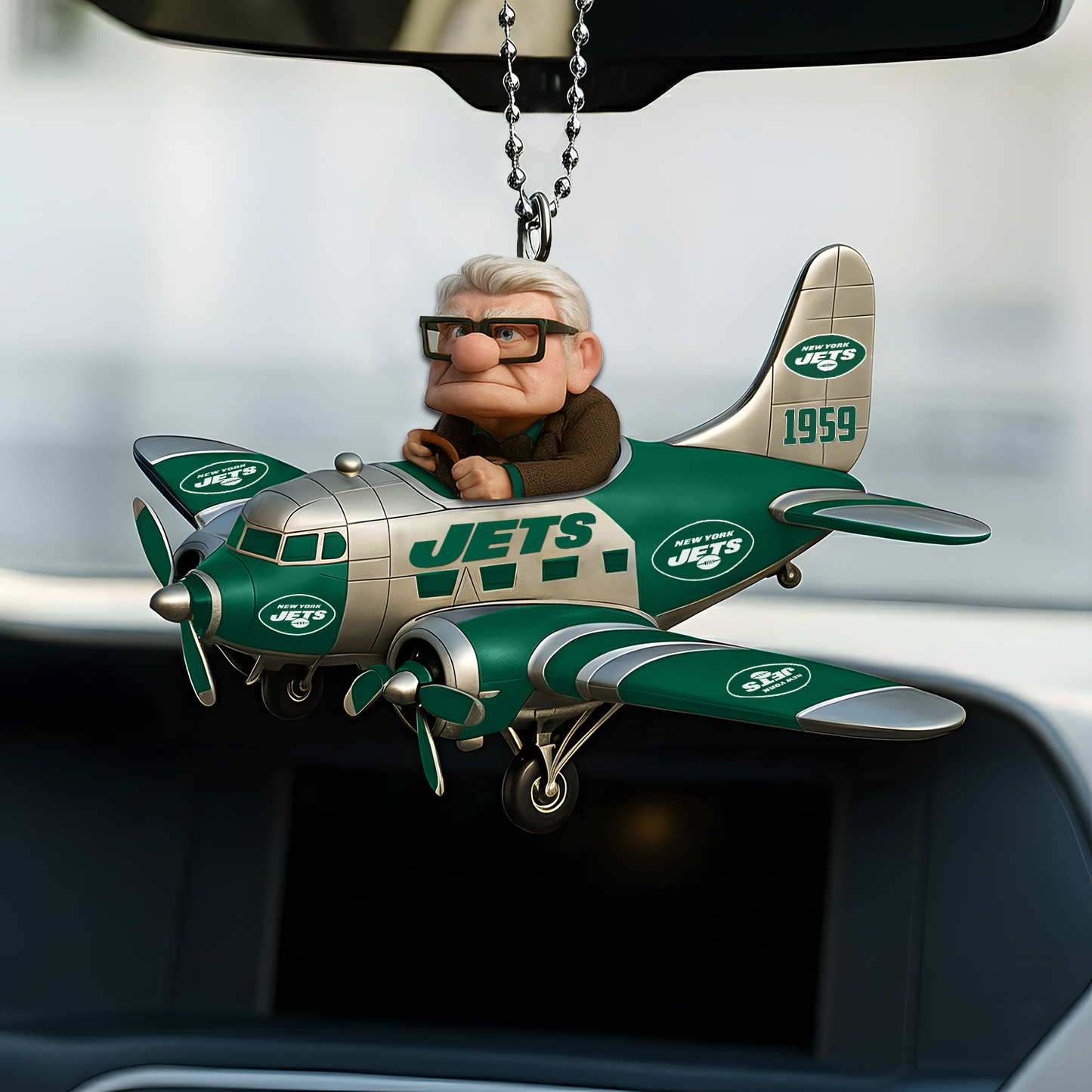 Premium NFL NYJ x CARL Car Ornament V1 DATND TANTD