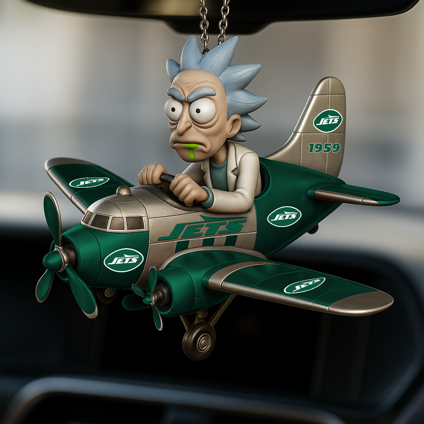 Premium NFL NYJ x RIC Car Ornament V1 DATND TANTD