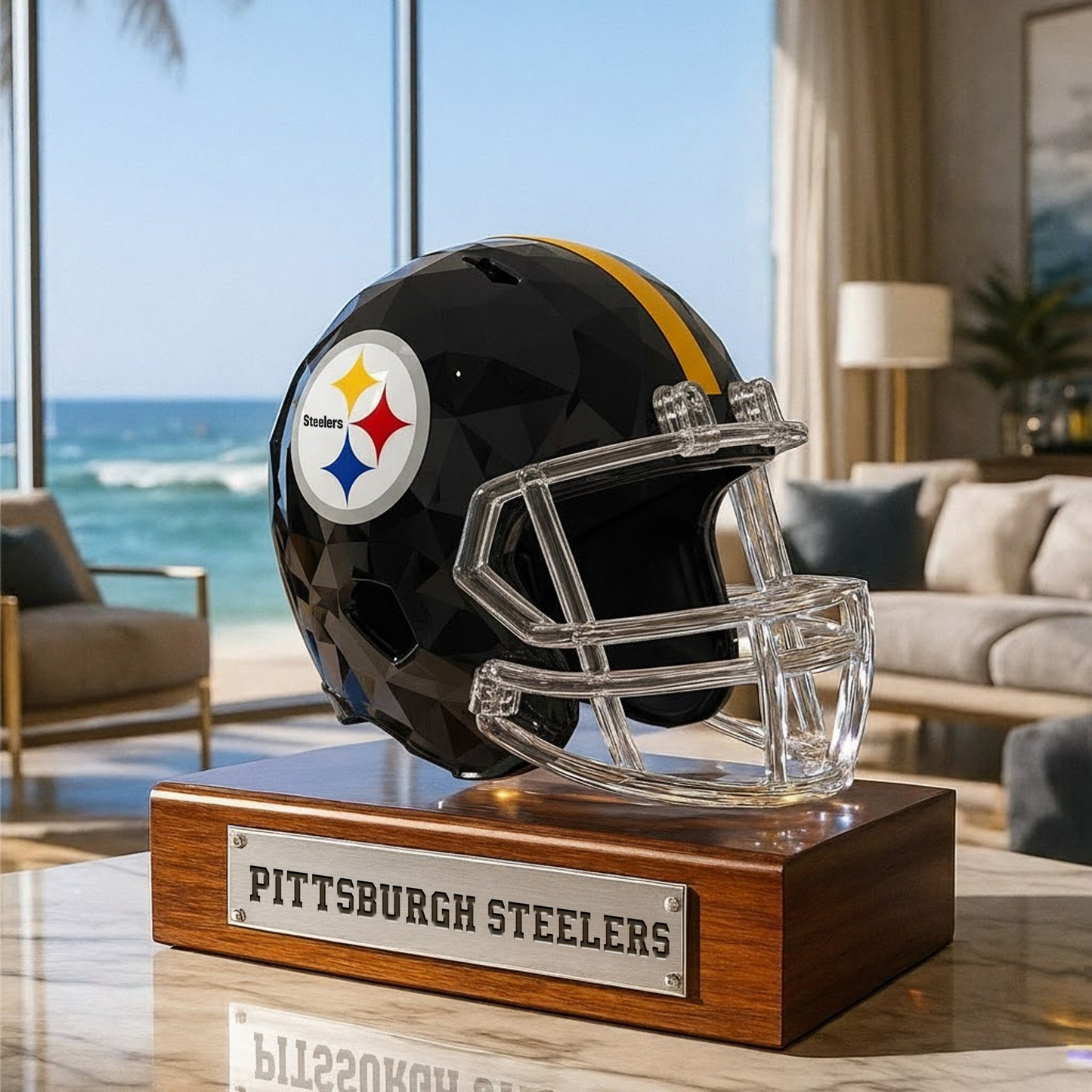 Premium NFL PIT Crystal Style Desktop Ornament V1 NMD  TTV